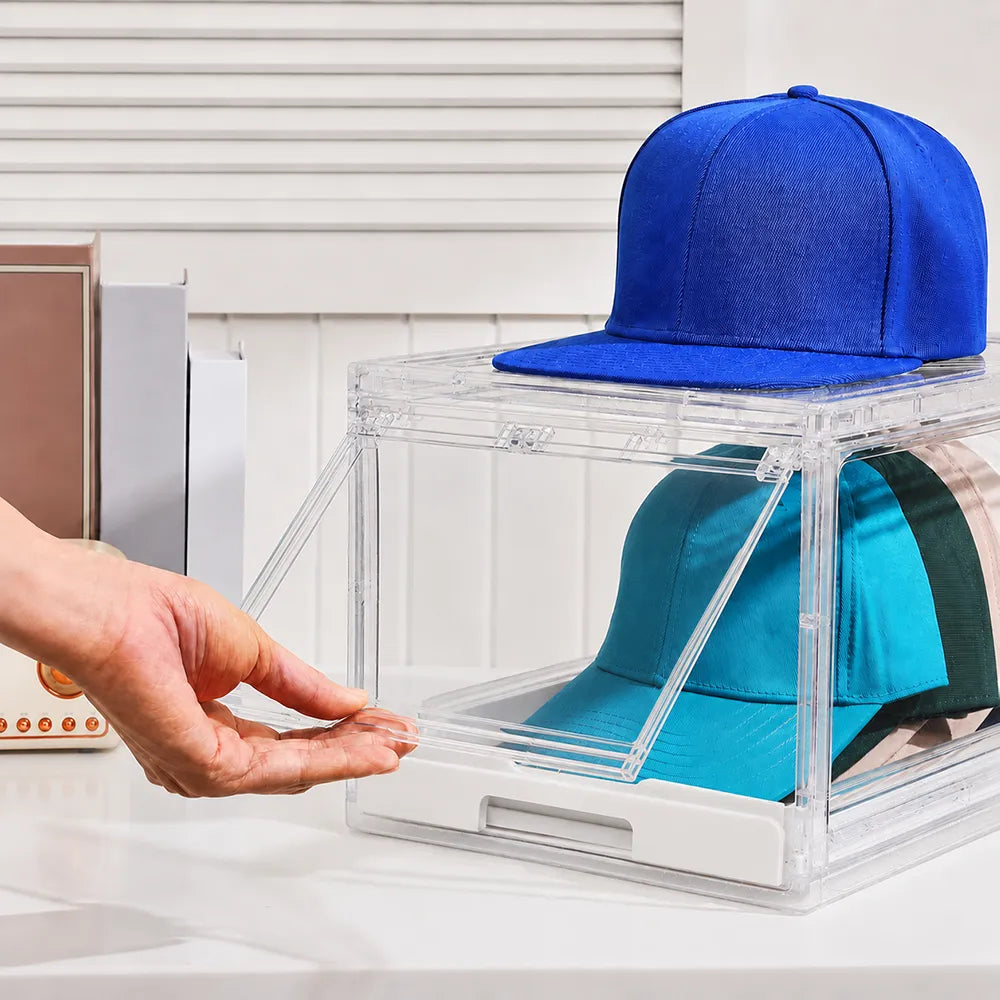 Clear Stackable Baseball Cap Organizer Drawers