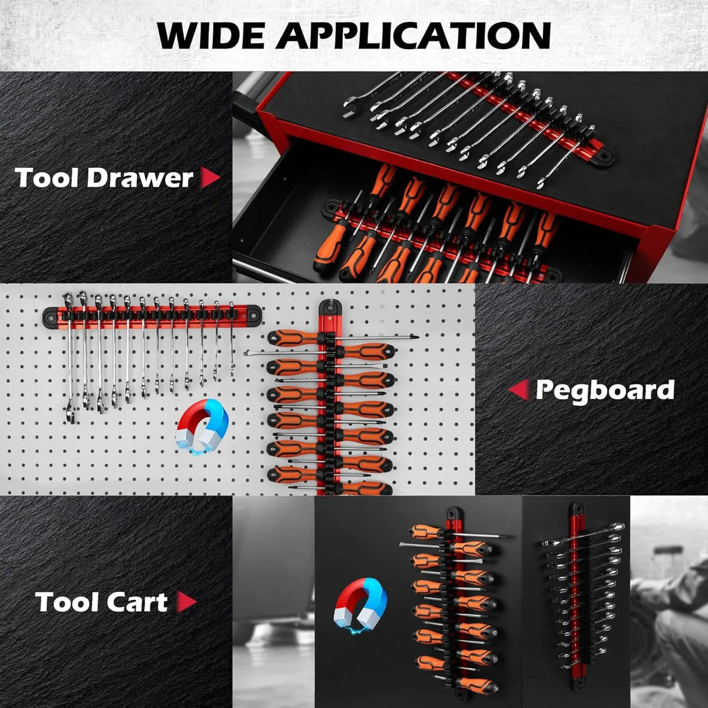 🔧 Magnetic Screwdriver & Wrench Organizer