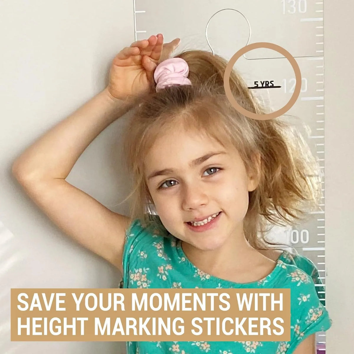 Wall-Mounted Height Measurement Chart with Mirror & Stickers – Track Your Child’s Growth in Style!