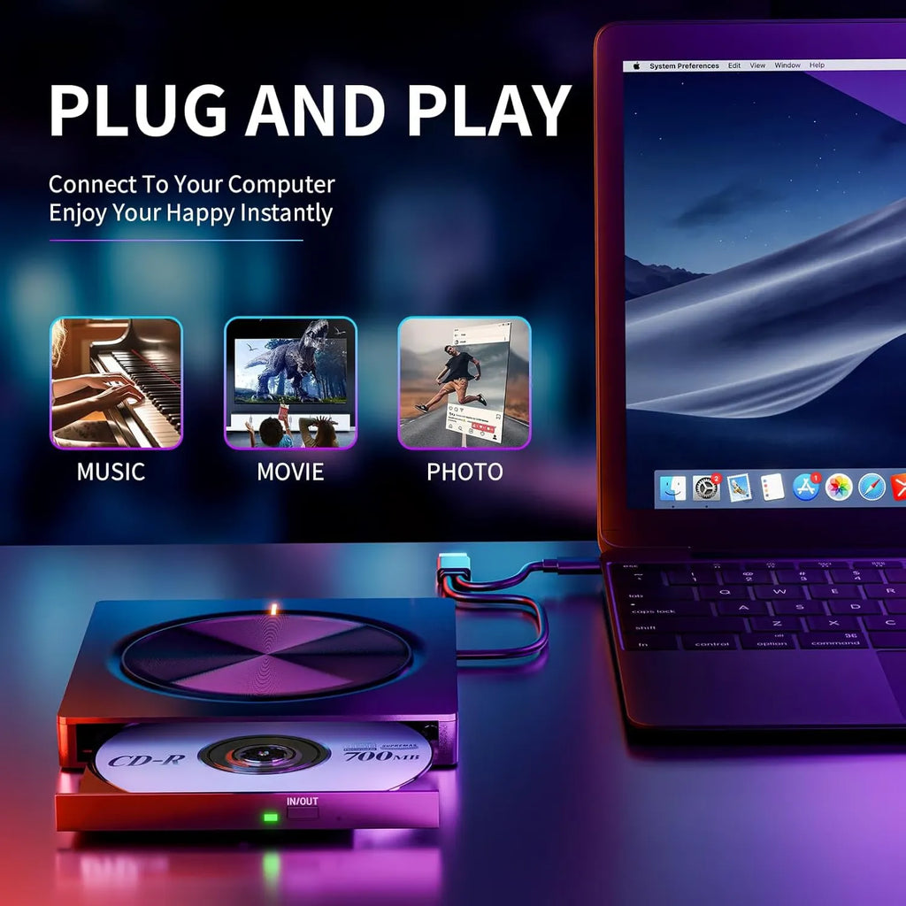 📀External CD/DVD Drive for Laptop & Desktop