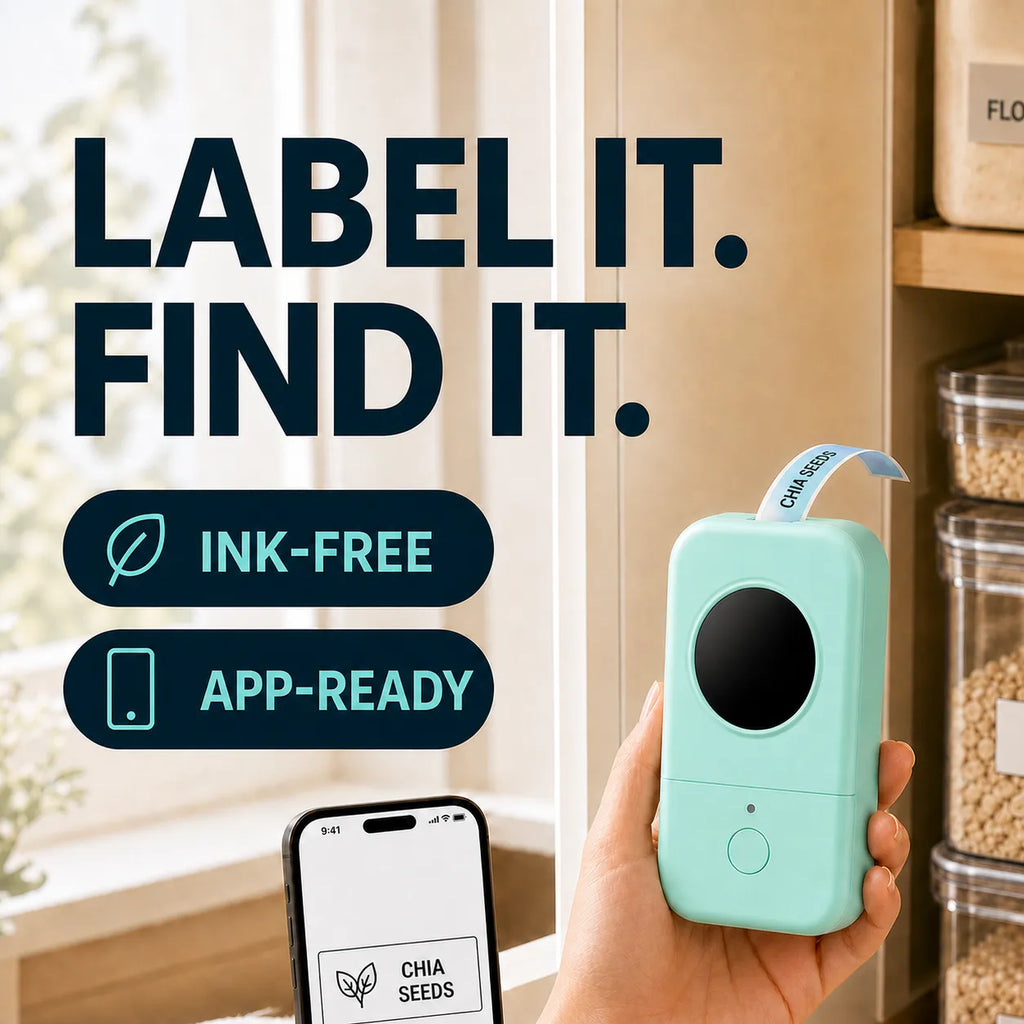 Pocket Bluetooth Label Printer – Ink-Free Home Organizer