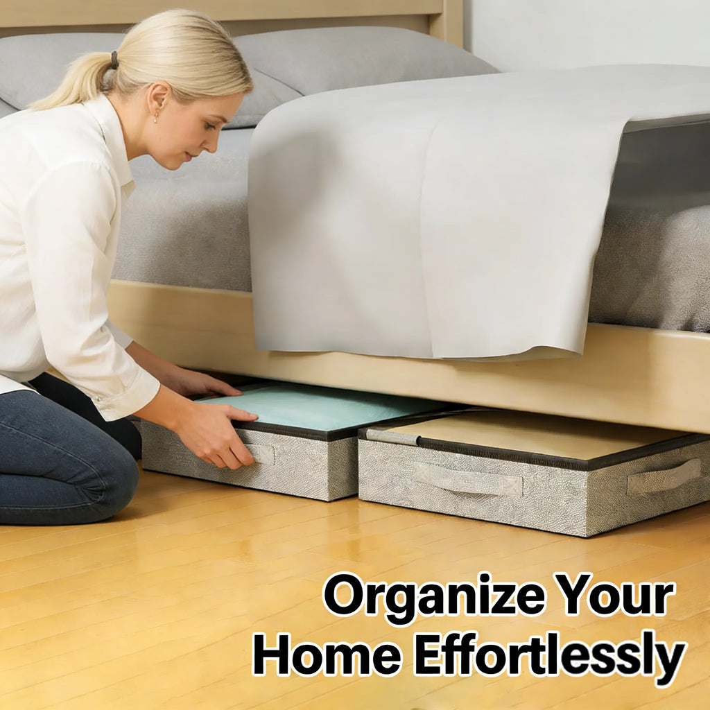🛏️ Low Profile Under Bed Storage Containers