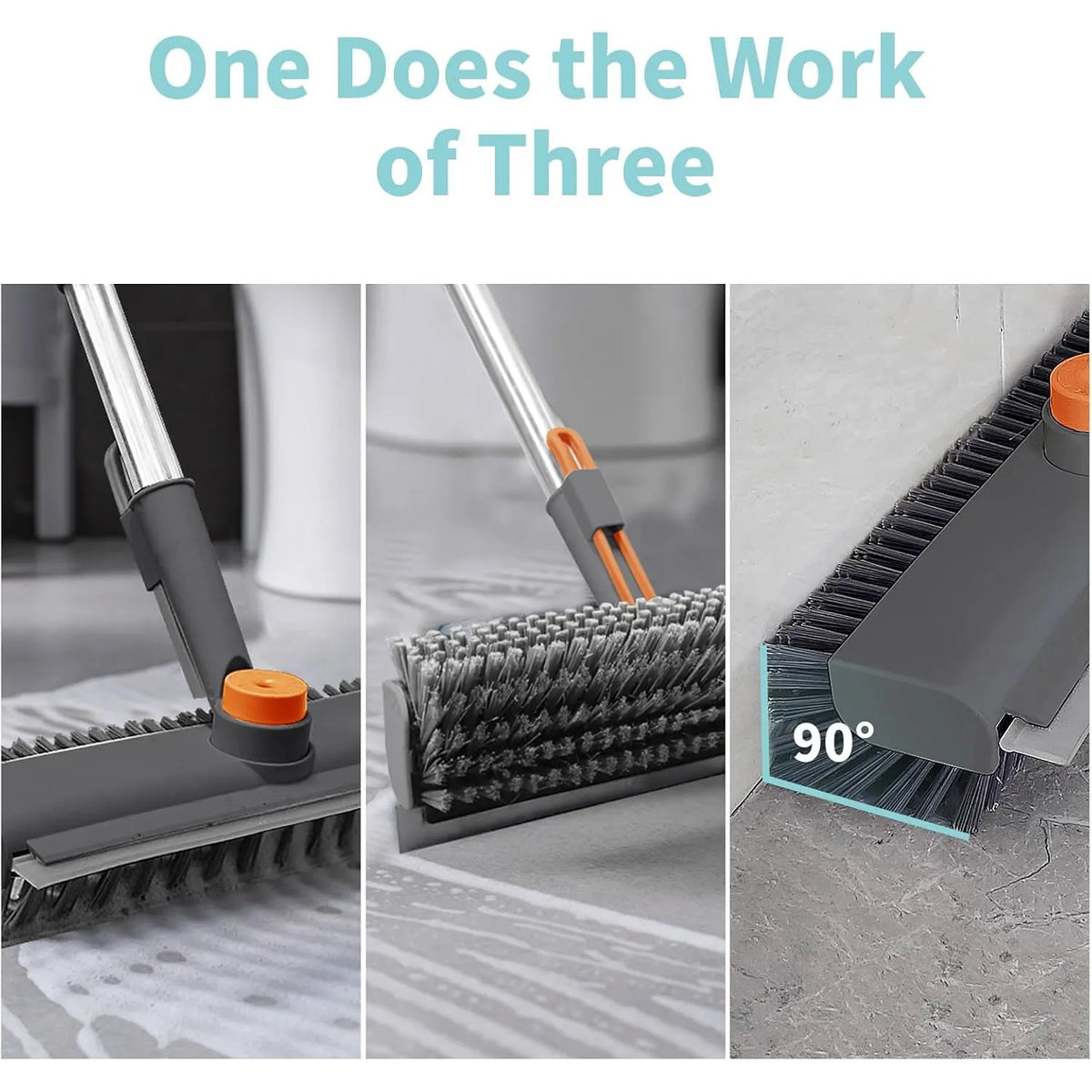 Three cleaning functions in one floor brush