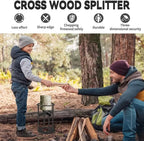 Manual Log Splitter - Safe & Effortless Firewood Splitting