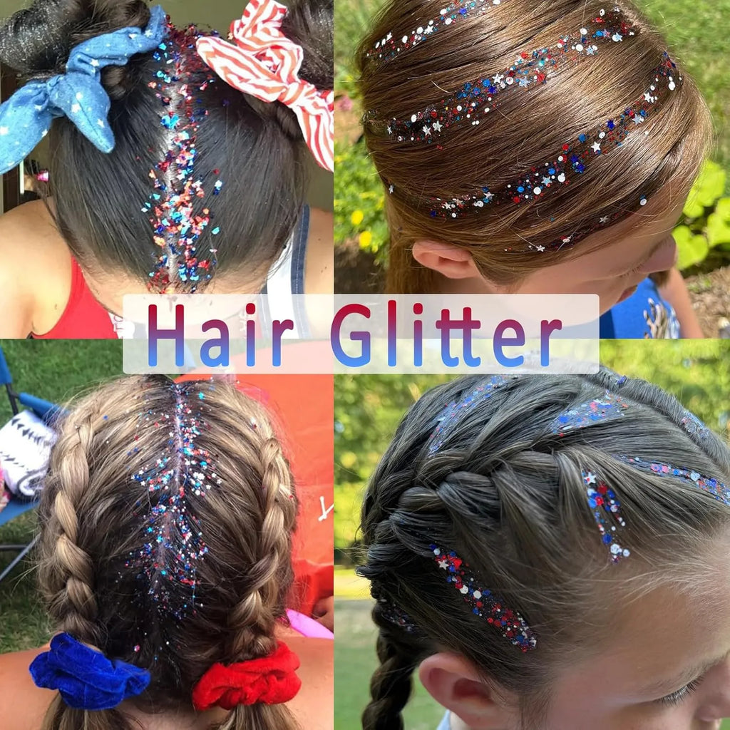 🇺🇸 Patriotic-Themed Body Glitter Sticks