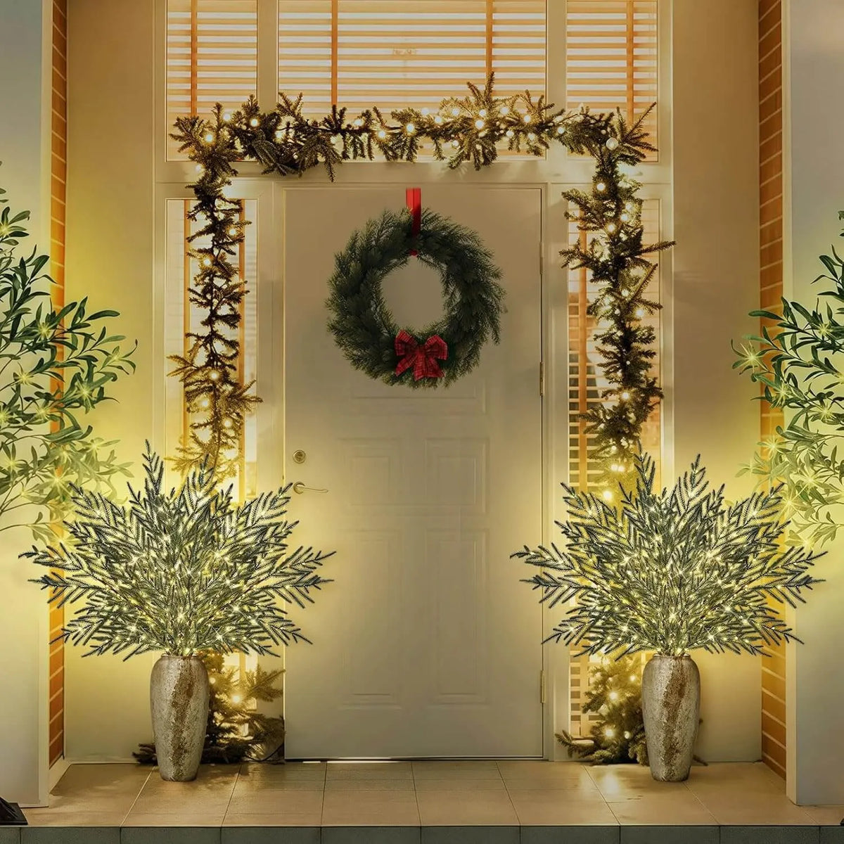 🎄 32" Christmas Lighted Norfolk Pine Branches