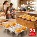 6-Cup Aluminum Muffin Trays - Perfect for Cupcakes and Muffins 🧁