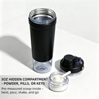 Shaker Cup – Double-insulated, keeps drinks cold for 8 hours – Comes with storage base and removable filter