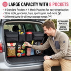 🚗📦Car Trunk Organizer – Hanging Storage with 8 Pockets for SUVs & Trucks