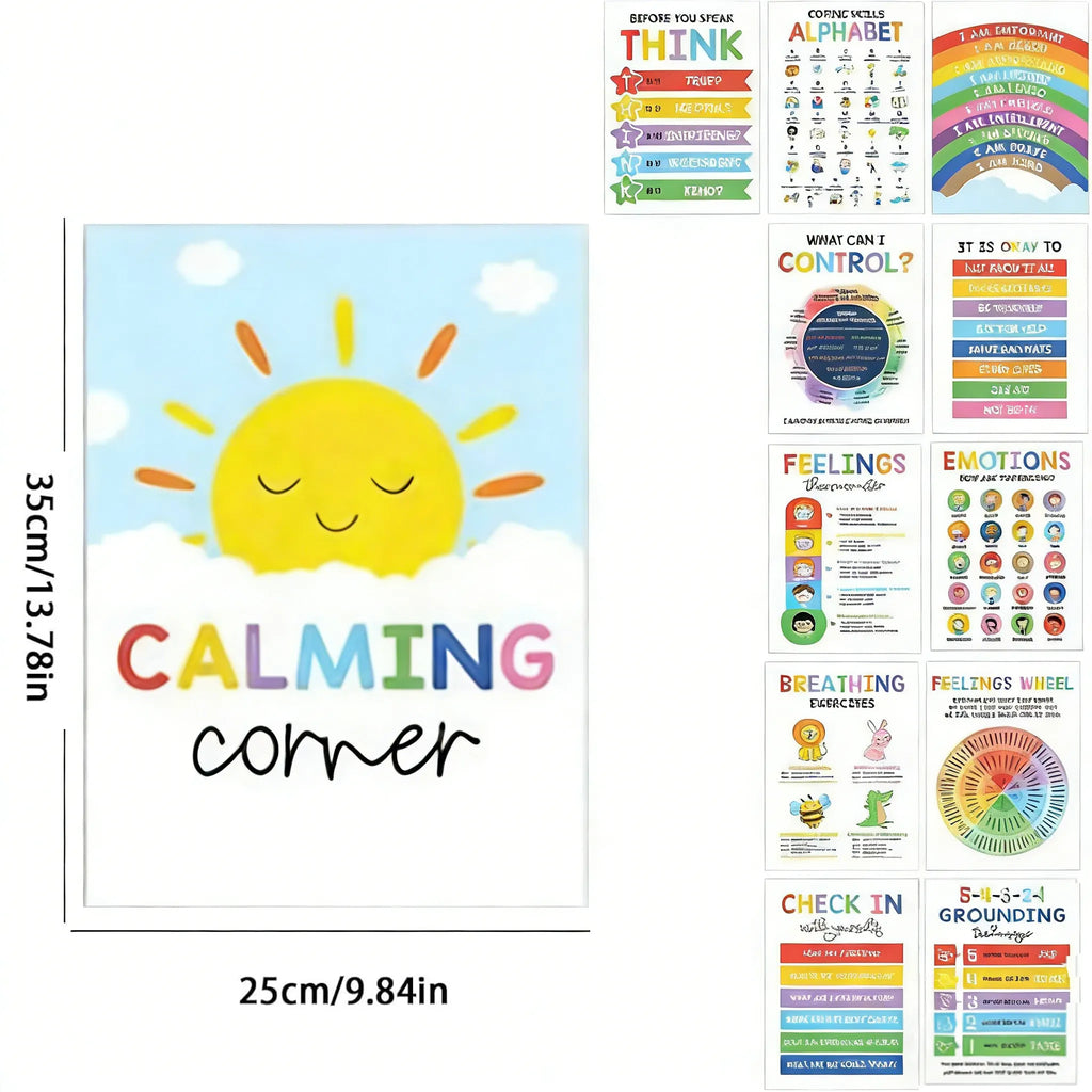 Calming Corner Posters&Feelings Wheel Chart🌈🧠