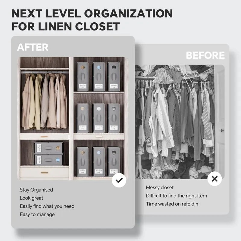 📦 Bed Sheet Organizers & Storage Boxes