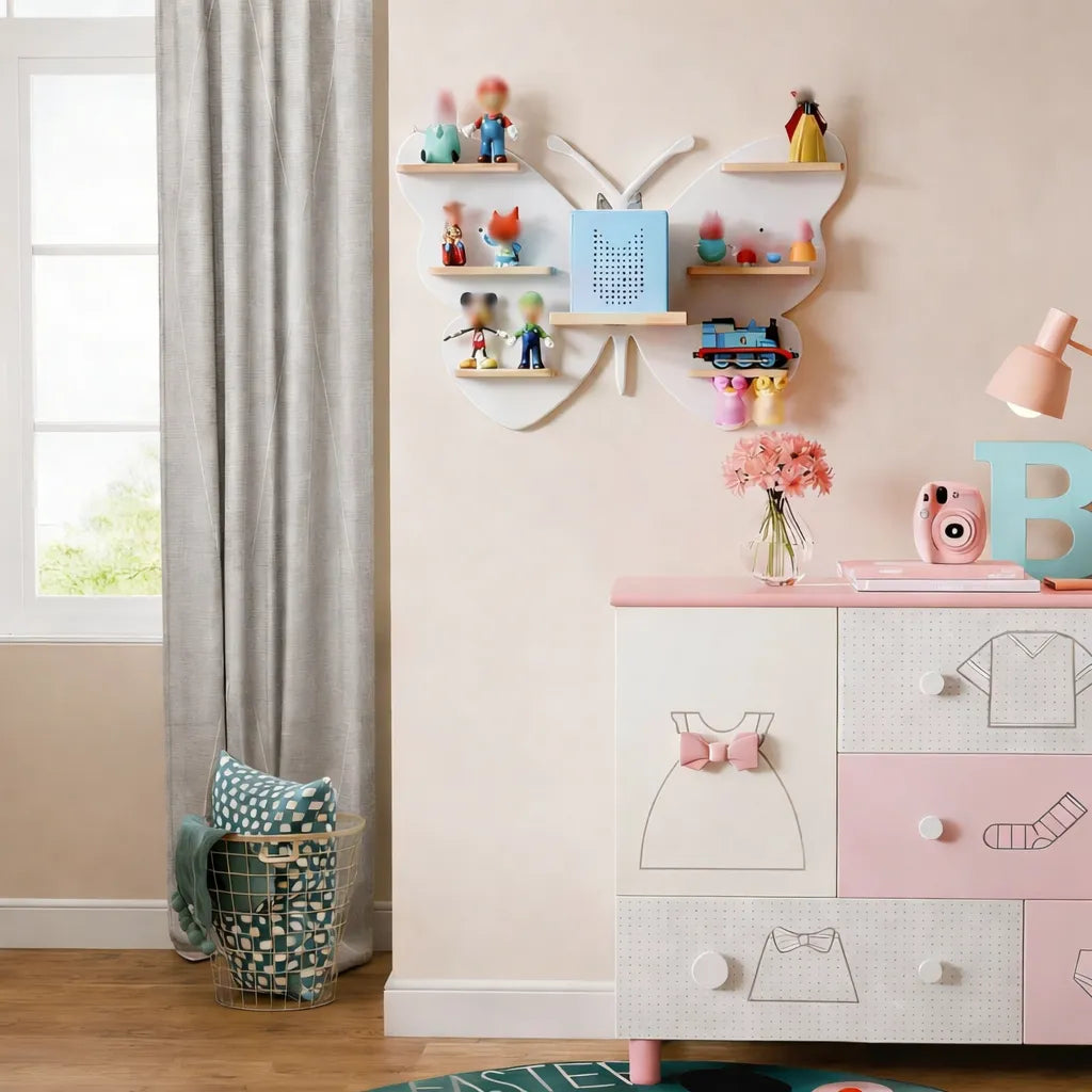 🦋 Butterfly-Shaped Storage Rack for Dolls & Players