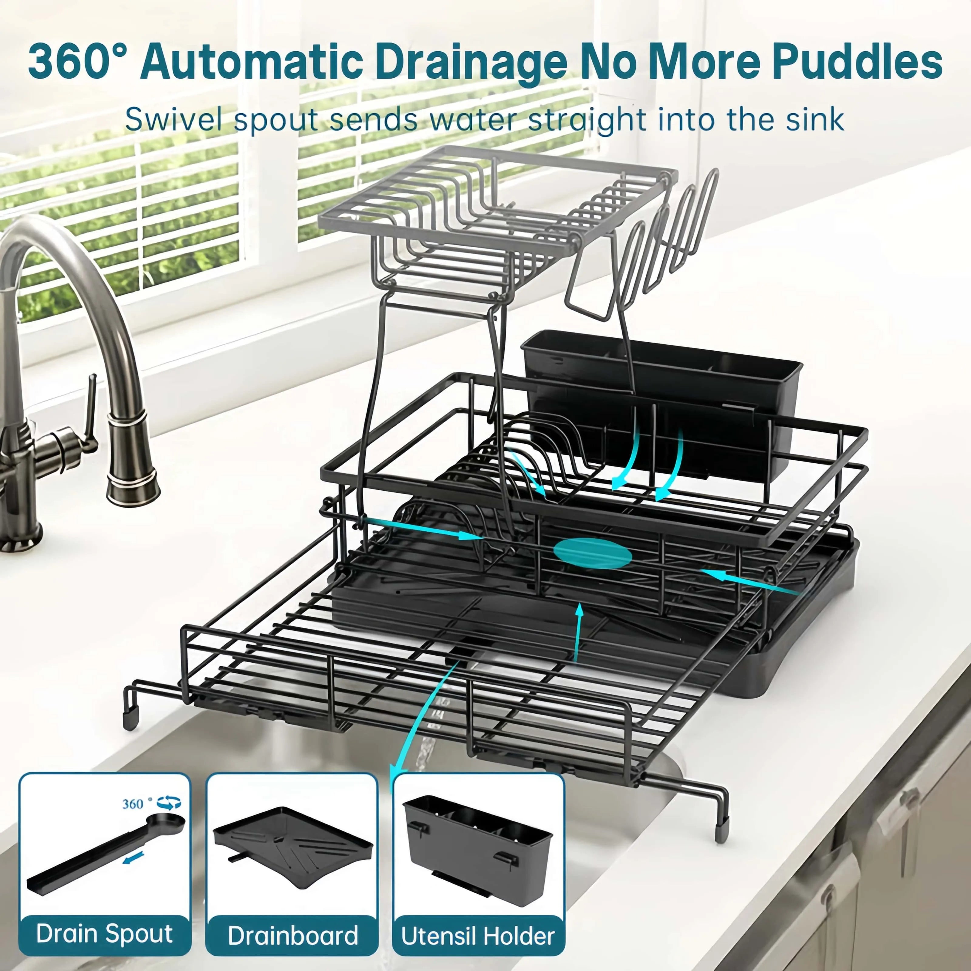 Dish Drying Rack Ends Counter Clutter Fast ✨