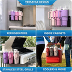 ✨Cup Organizer - Magnetic or Screw Mount Storage for Kitchen, Fridge, or Cabinet