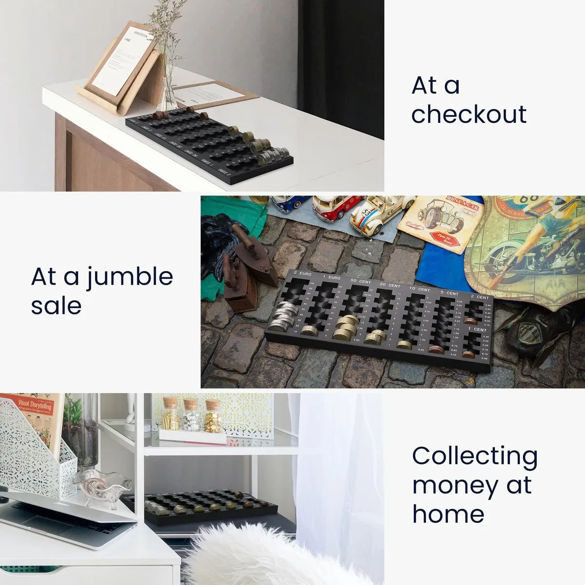 Coin Counting Board - for All Euro and Cent Coins
