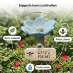 🌼Flower-Shaped Bee & Butterfly Watering Stations – Set of 5 Garden Pollinator Cups