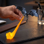 Dragon Flame Book Nook Light – 3D Flying Dragon Bookshelf Decor