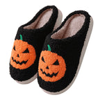 Cozy Jack-O'-Lantern Plush House Slippers