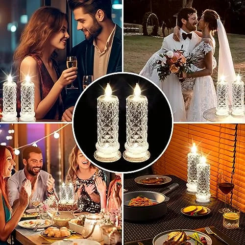 🕯️ Rose Shadow LED Flameless Candles – Elegant & Safe Ambiance, Anytime, Anywhere!