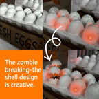 Glowing Zombie Chick Egg Tray Halloween Decoration