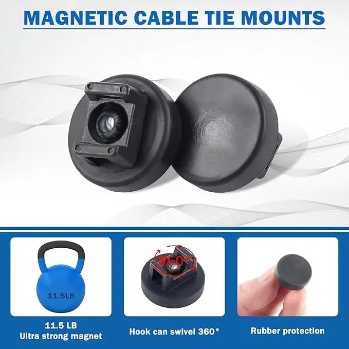 Magnetic Cable Zip Tie Mount Kit – Smart, Flexible Cable Management for Every Space