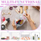 Mini Clear Makeup Bags – Travel Toiletry Organizer Pouches (7.9”)