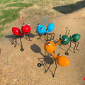 Creative Ant Design Garden Decoration - 4 Pcs Metal Ant Statue Set for Lawn, Tree, Pot, and Window Sill