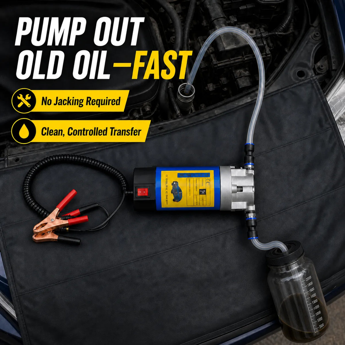 Driveway-Ready 12V/24V Oil Extractor Pump