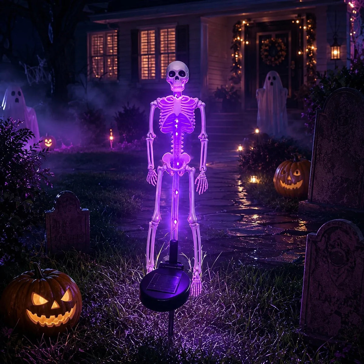 Solar Skeleton Yard Stake – Halloween Garden Light