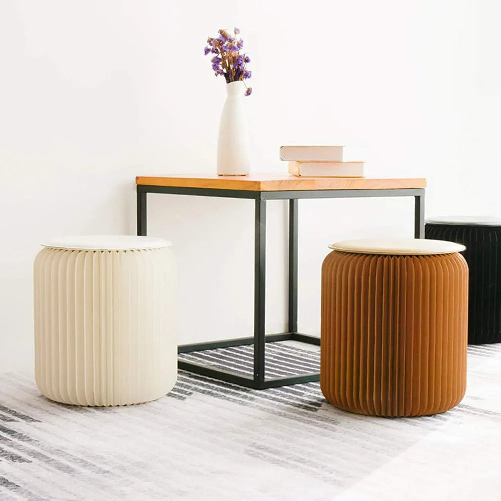 🪑 Foldable Honeycomb Paper Stool – Portable Multi-Functional Round Seat