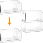Clear Stackable Open-Front Storage Bins – 2-Piece Set