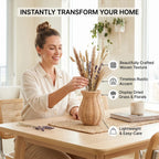 🌾Elegant Wicker Style Decorative Vase – Rustic Flower Display for Modern Home Décor