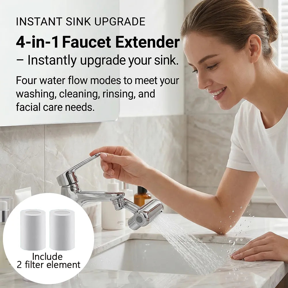 🚿 4-in-1 Faucet Extender – Upgrade Your Sink Instantly