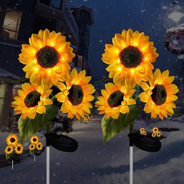 🌻Pre-Mother's Day Promotion 40% Off-- Waterproof  Solar Sunflower Lamp(1Head/3Head)