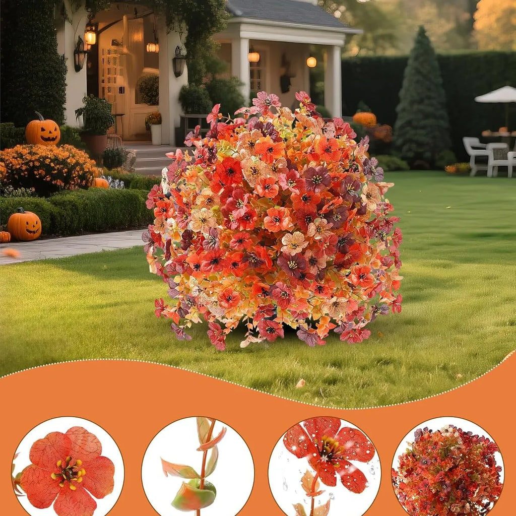 Artificial Flower Topiary Ball with Ground Stake