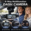 🚗4-Channel 1080P Dash Camera with Front, Rear, Left & Right Recording
