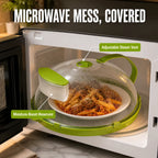 Steam-Control Microwave Splatter Cover with Water Reservoir