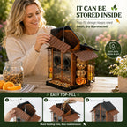 🐦 Outdoor Bird Feeder with Dual Suet Cages