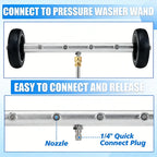 🚿4000 PSI High-Pressure Water Broom – Driveway, Patio & Undercarriage Cleaning Brush