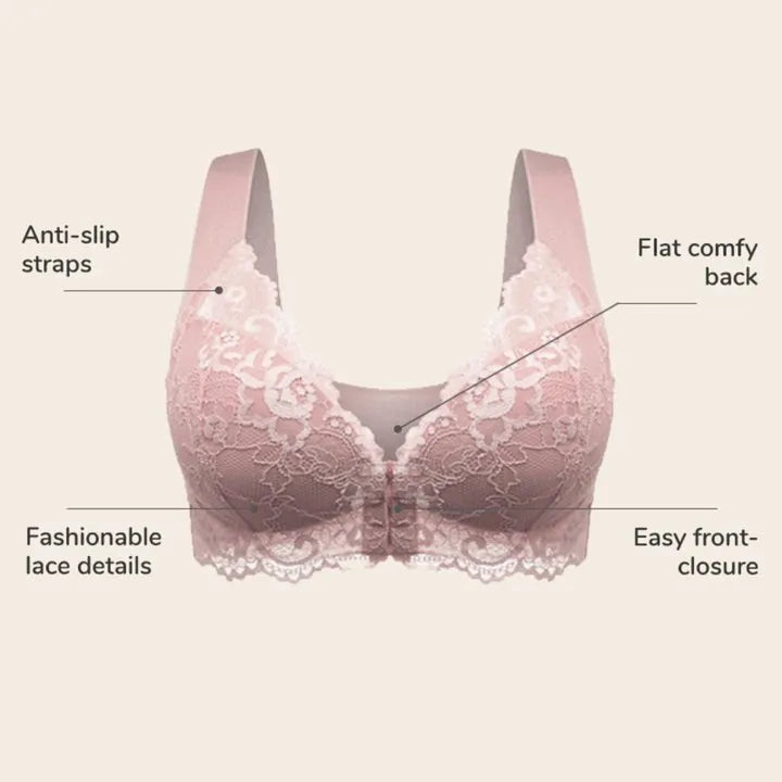 LAST DAY 49% OFF-Bra For Women Front Closure 5D Beauty Back Sports Comfy Bra