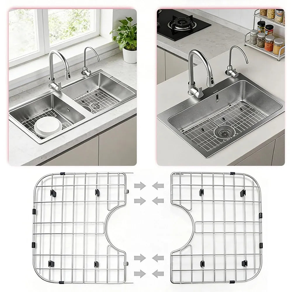 🍽️ Stainless Steel Kitchen Sink Bottom Drain Rack