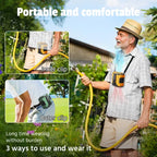 4-in-1 Wearable Waist Fan with Power Bank & LED Light – Hands-Free Cooling for Outdoor Work, Camping & Travel