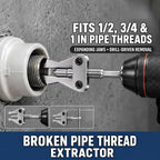 Drill-Powered Broken Pipe Thread Extractor