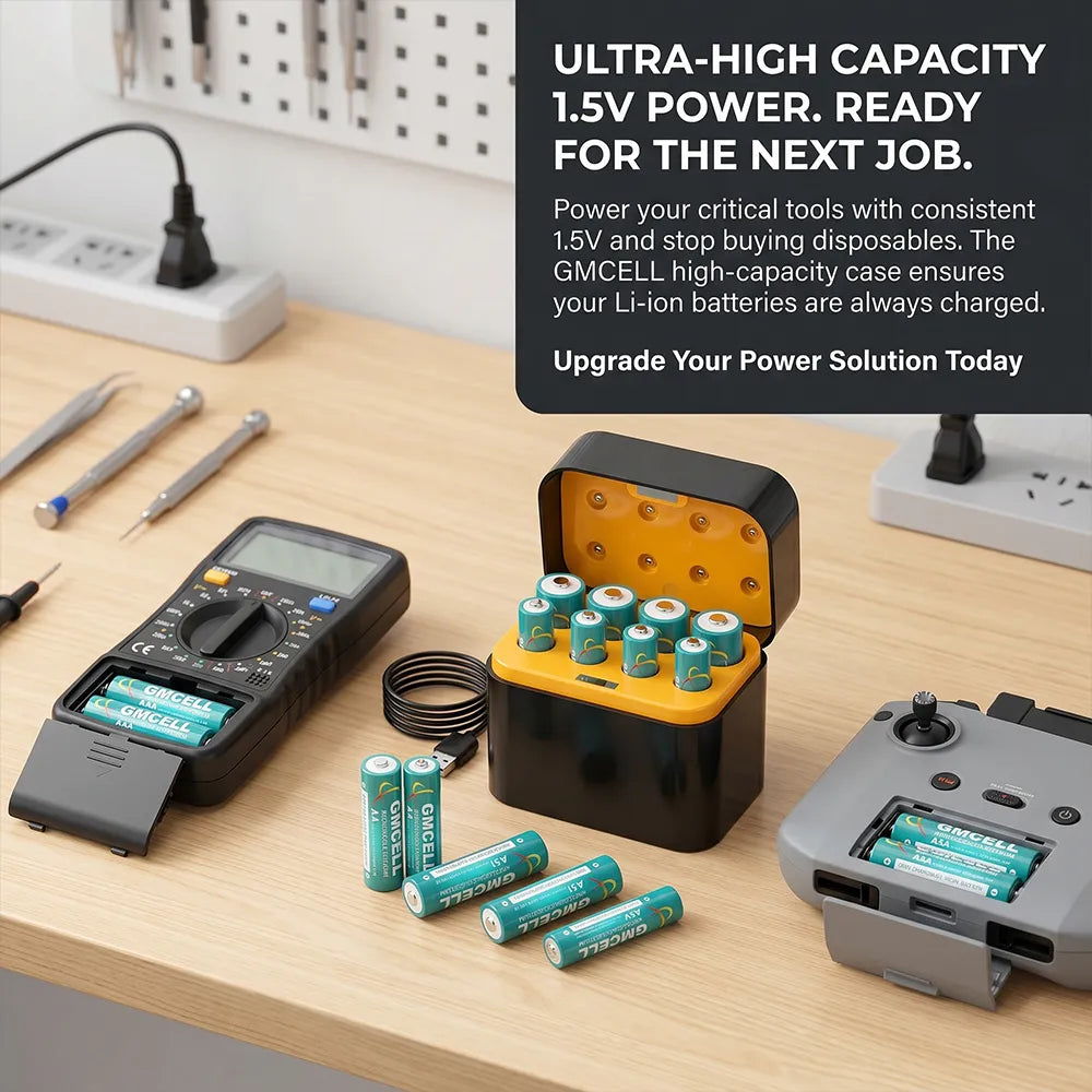 🔋 Portable Smart 8-Slot Rechargeable Battery Charger
