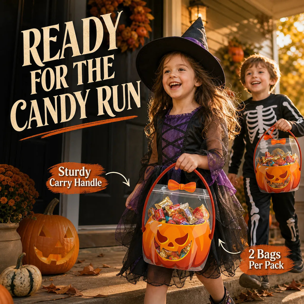 Stand-Up Pumpkin Trick-or-Treat Bag Set