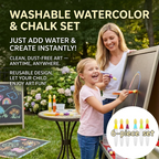 🎨 Washable Watercolor Chalk Pens Set (6 Pack)