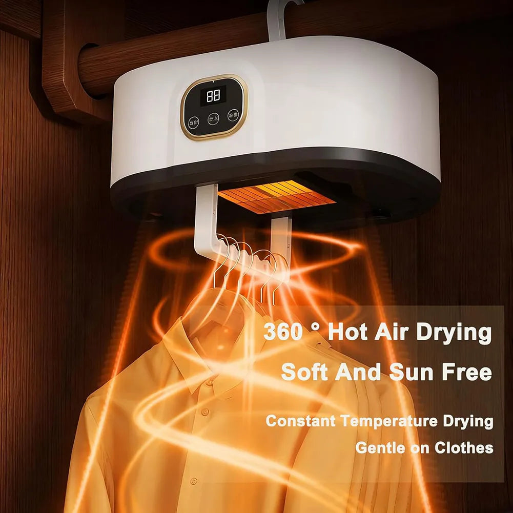 👕 Portable Foldable Clothes Dryer with Timer & Sterilization Function