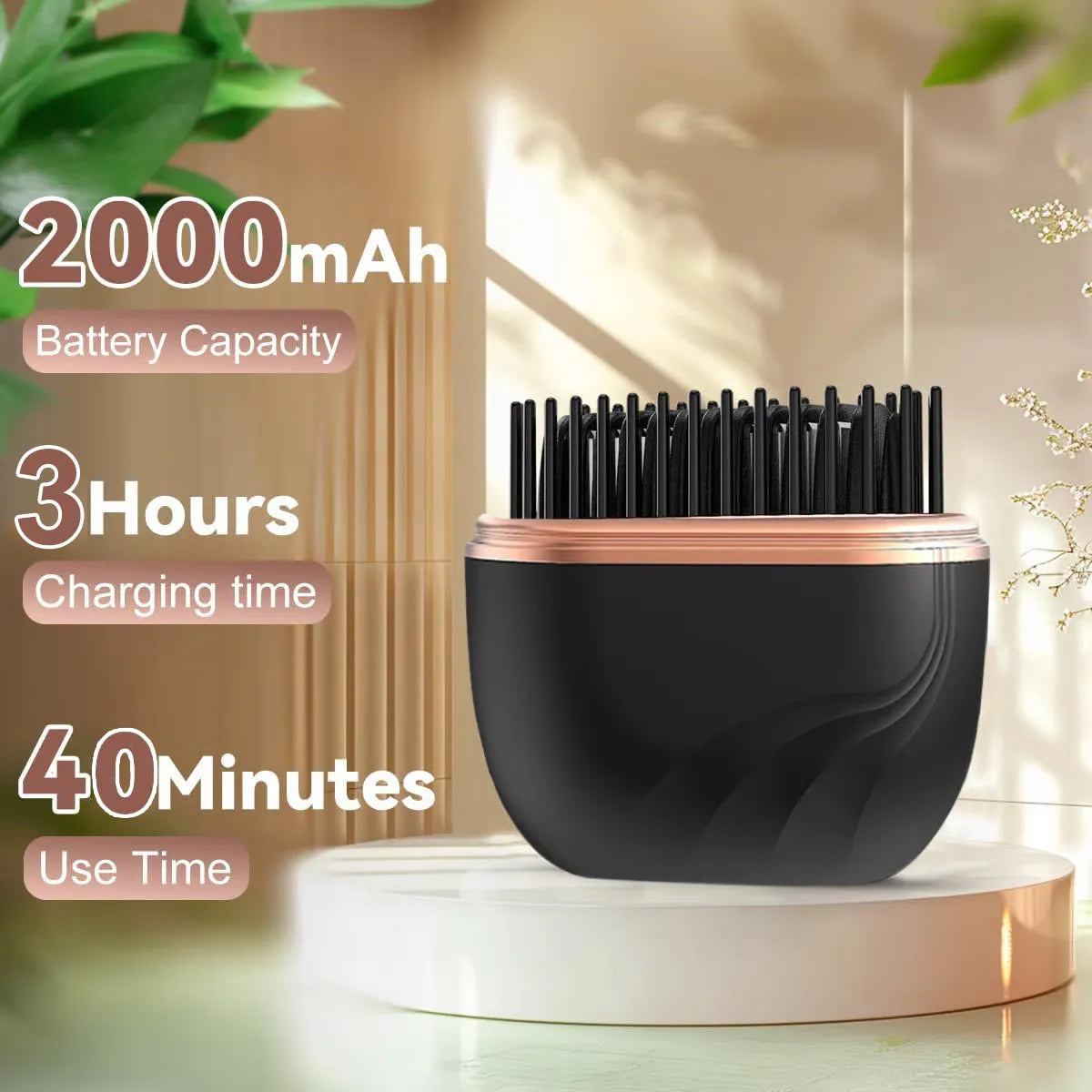 ✨ Mini Cordless Hair Straightener Comb for Bangs – Perfect for Travel & On-the-Go Styling!