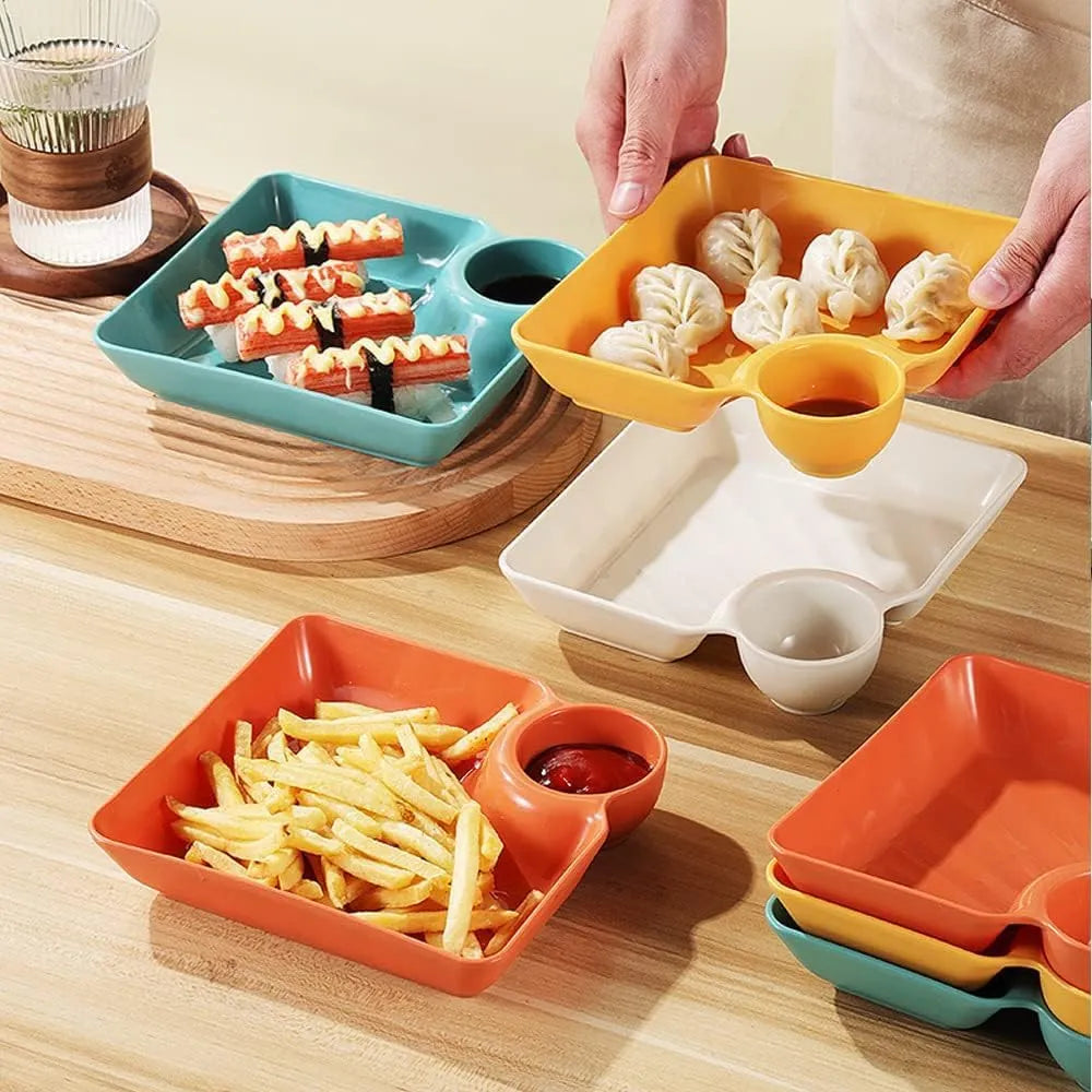 All-in-One Snack & Dip Plate