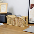 🧺 Handmade Rattan Cable Management Box